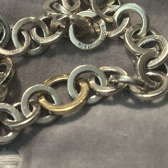 Tiffany & Co. Silver and 18k Circles Bracelet - Picture 3 of 6